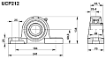 Подшипник подвесной карданного вала 212 D58 VR Подшипник подвесной карданного вала 212 D58 VR